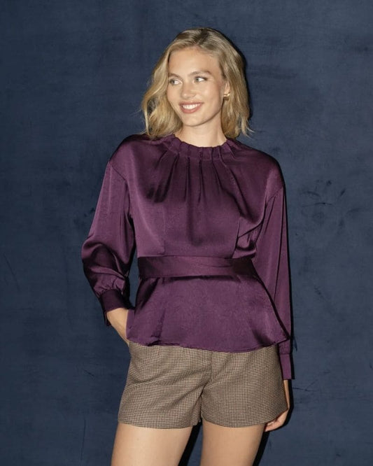 Lesley Purple Blouse