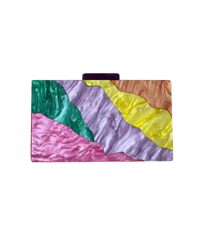 Jade Clutch in fushia/Bottle