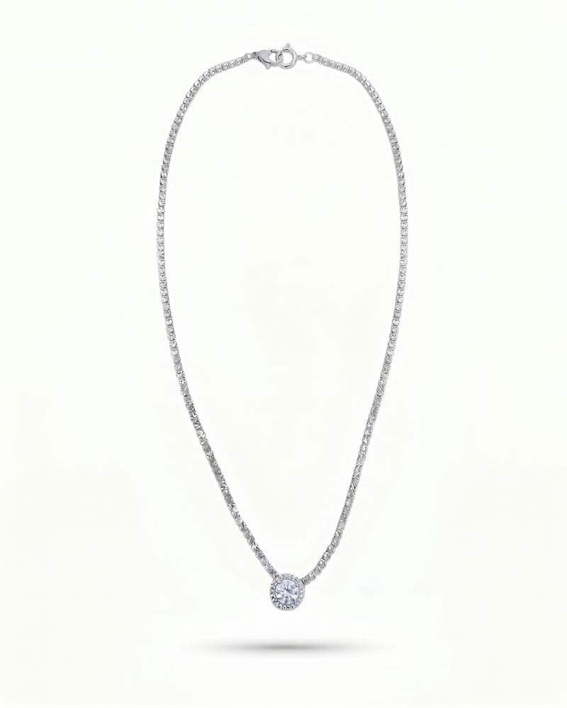 Alessia Silver Diamante Necklace