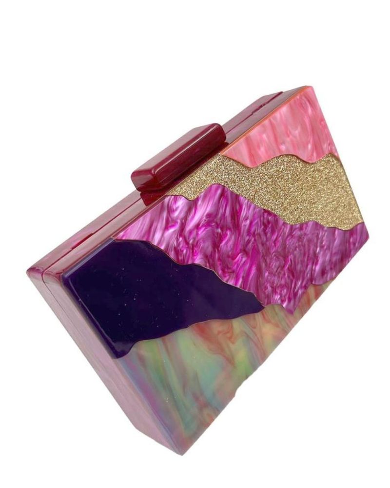 Jade Clutch in Pink/Lilac