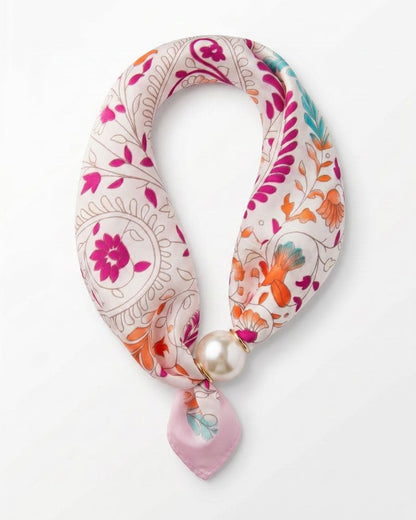 Sophie Magnetic Pearl Scarf – Rose