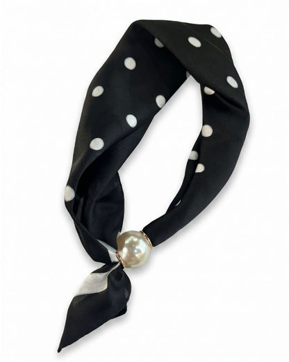Orla Magnetic Pearl Scarf – Black