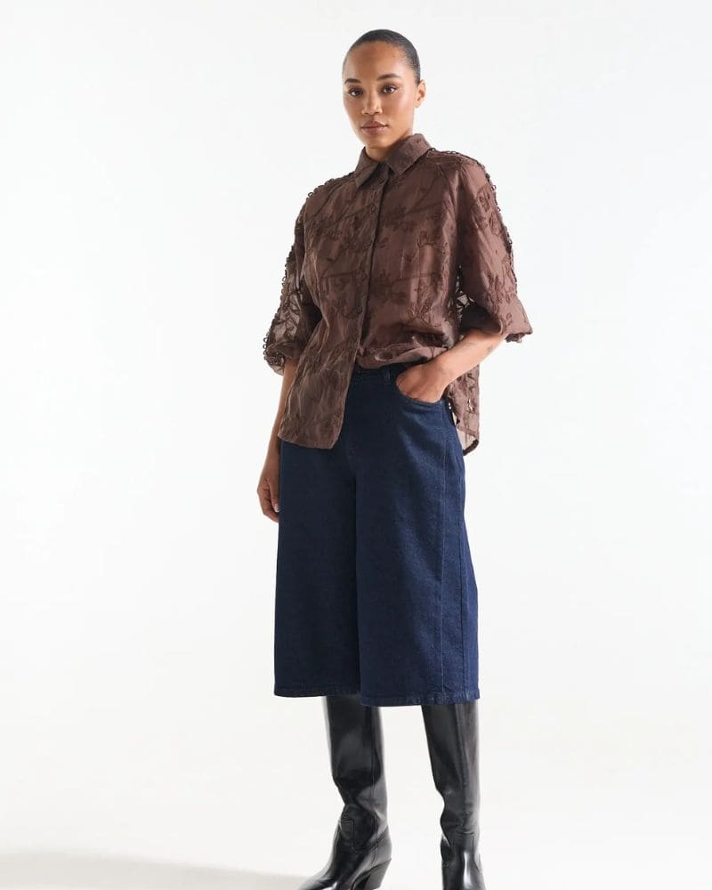 Bisa Blouse in brown by Jansen Amsterdam