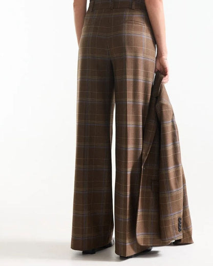 Jansen Amsterdam - Kian Pants – Brown Check Trousers
