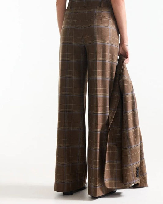 Jansen Amsterdam - Kian Pants – Brown Check Trousers