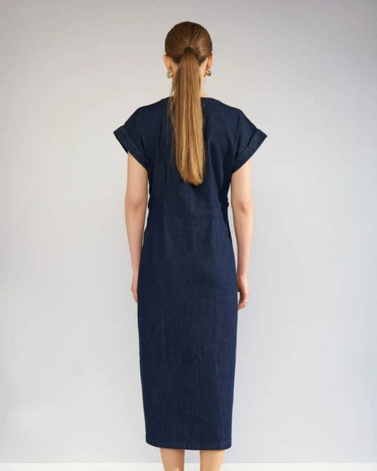 Numph - NUALETTA DRESS - Dark Blue Denim