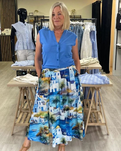 More & More Summer Print Skirt