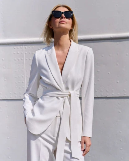 Feria White Tie Blazer