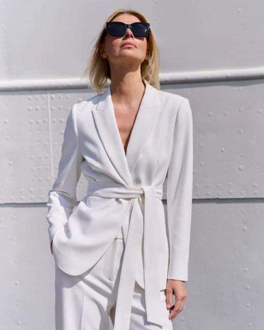 Feria White Tie Blazer