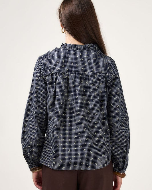 Angele Navy Blouse