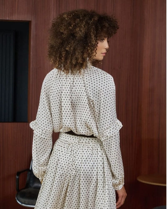 Rhonda Cream Polka Dot Blouse