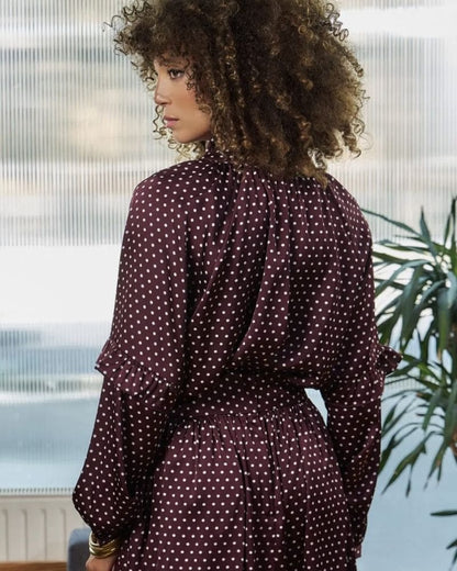 Rhonda Brown Polka Dot Blouse