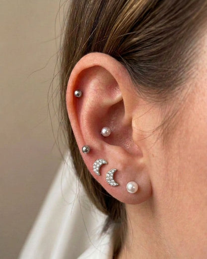 Layla Silver Earring Set