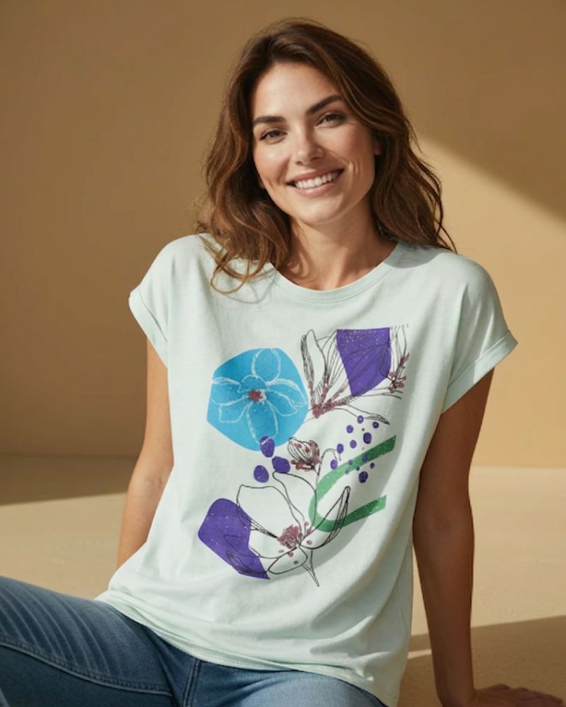 Bethany Floral T-Shirt Green