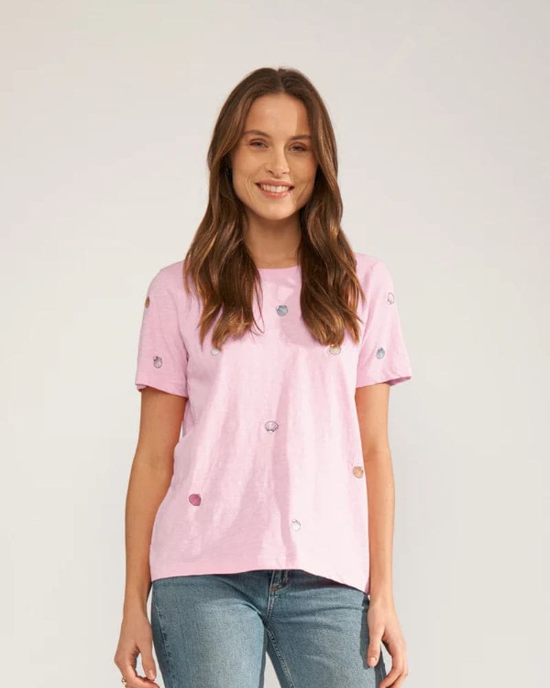 Numph - NUSHELLPA T-SHIRT - GOTS - Prism Pink