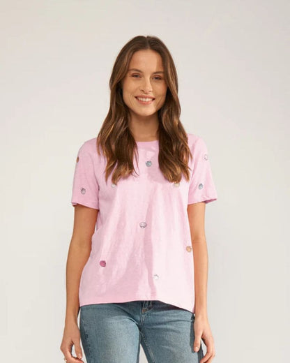 Numph - NUSHELLPA T-SHIRT - GOTS - Prism Pink