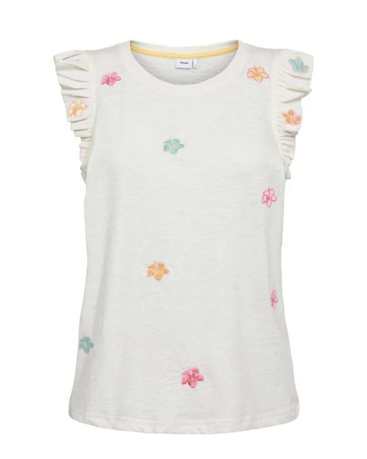 Numph - NUNESSA T-SHIRT - GOTS - Cloud Dancer