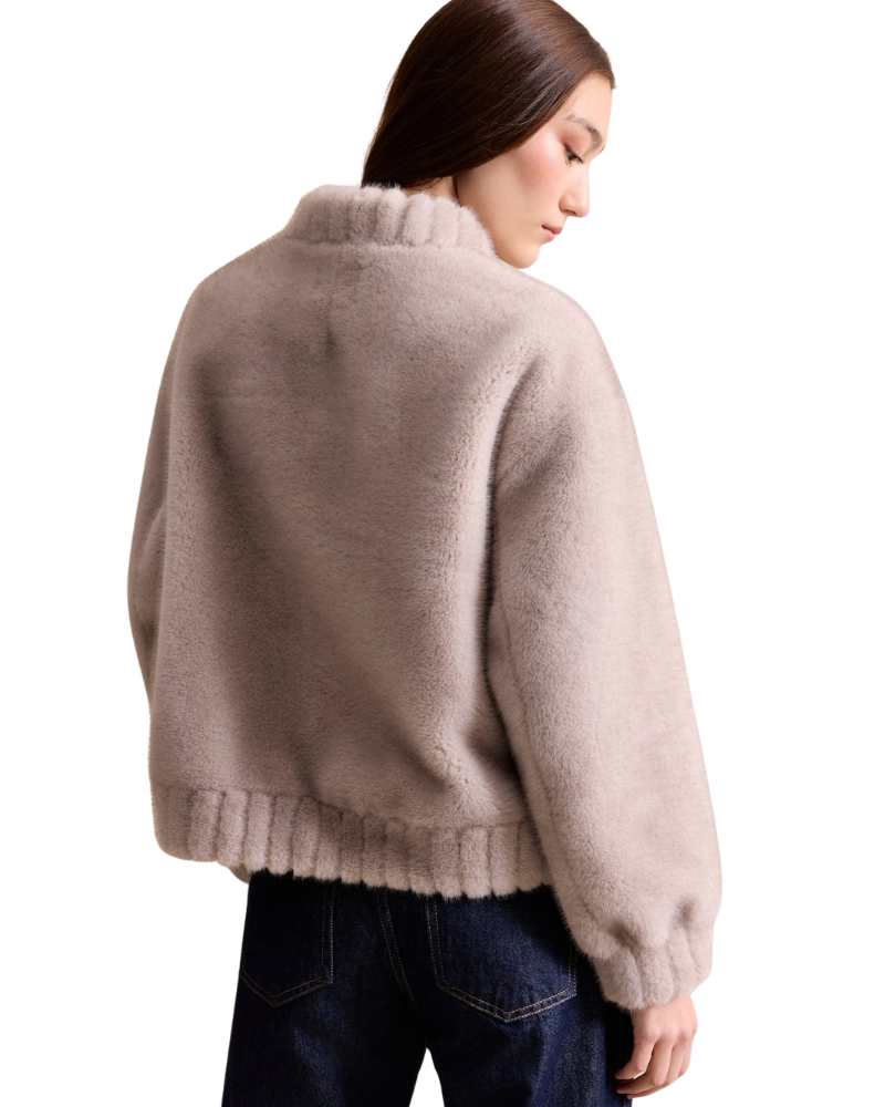 Leo & Ugo Solveig Faux Fur Coat in grey