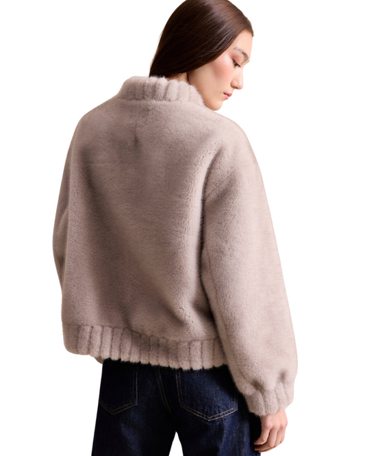 Leo & Ugo Solveig Faux Fur Coat in grey