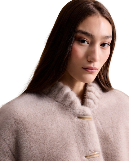 Leo & Ugo Solveig Faux Fur Coat in grey