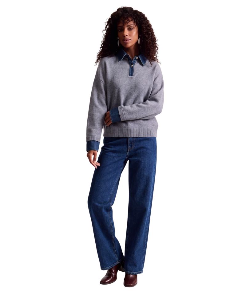 Leo & Ugo Cassandre Wool Sweater in grey