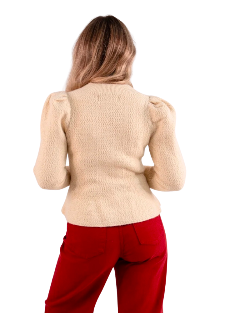 Love Laura Pearl Cardigan in Cream
