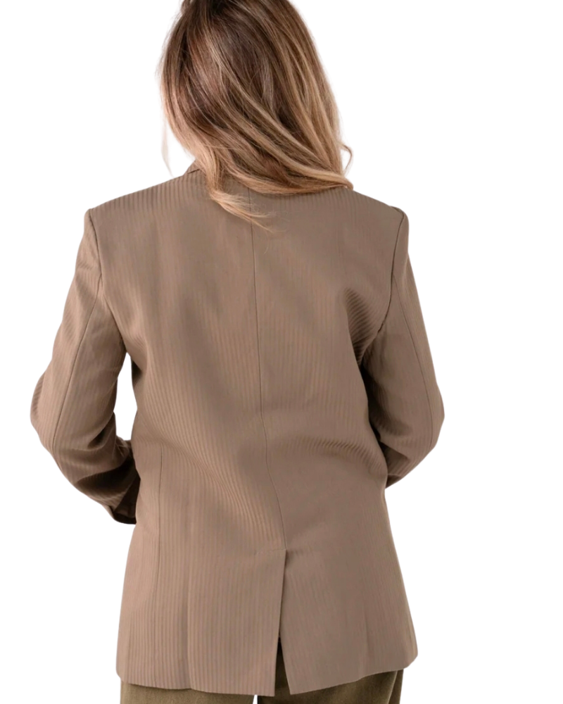 Love Laura Refined Blazer in Taupe