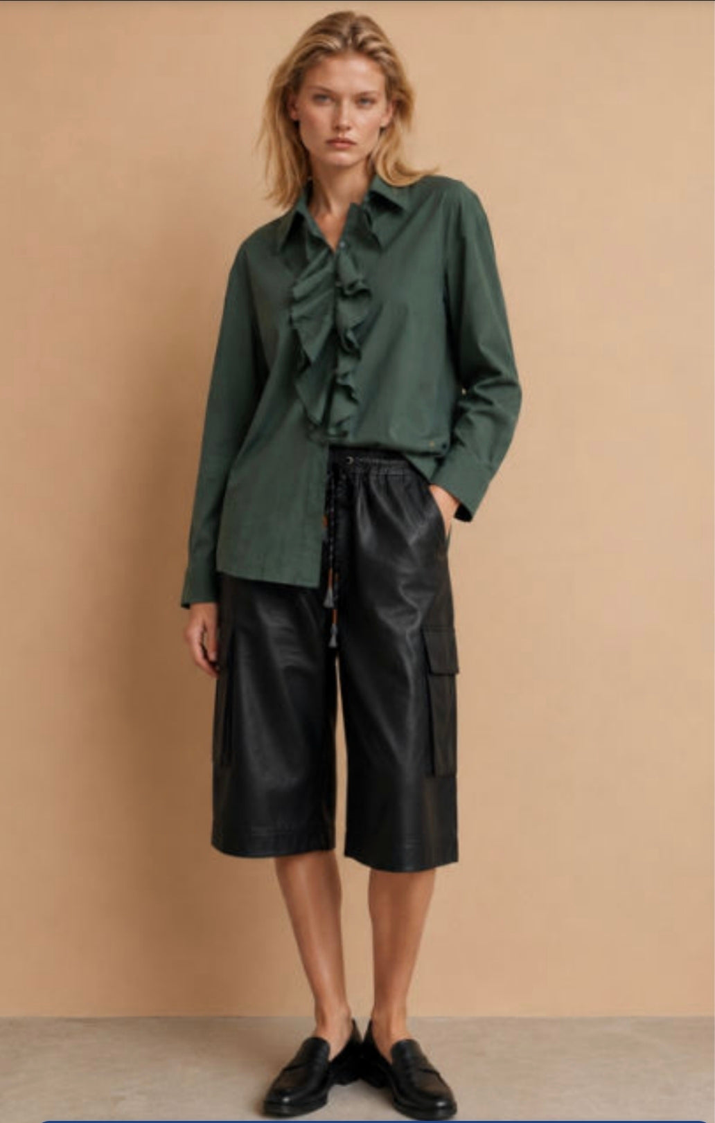 Damienne Blouse in Moss Green