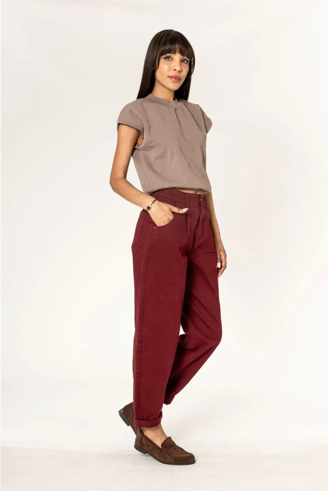 Cooper Barrel Jeans Bordeaux