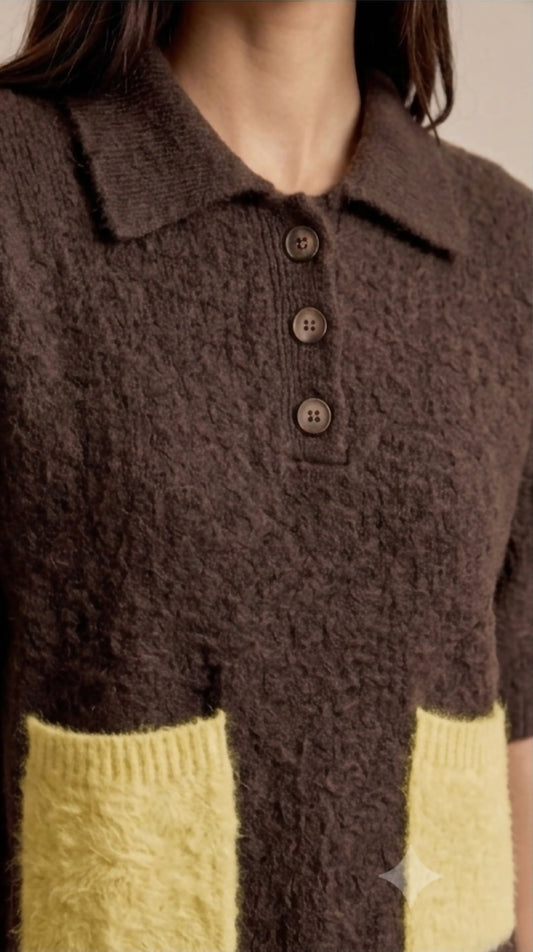 Sandy Brown Polo Top