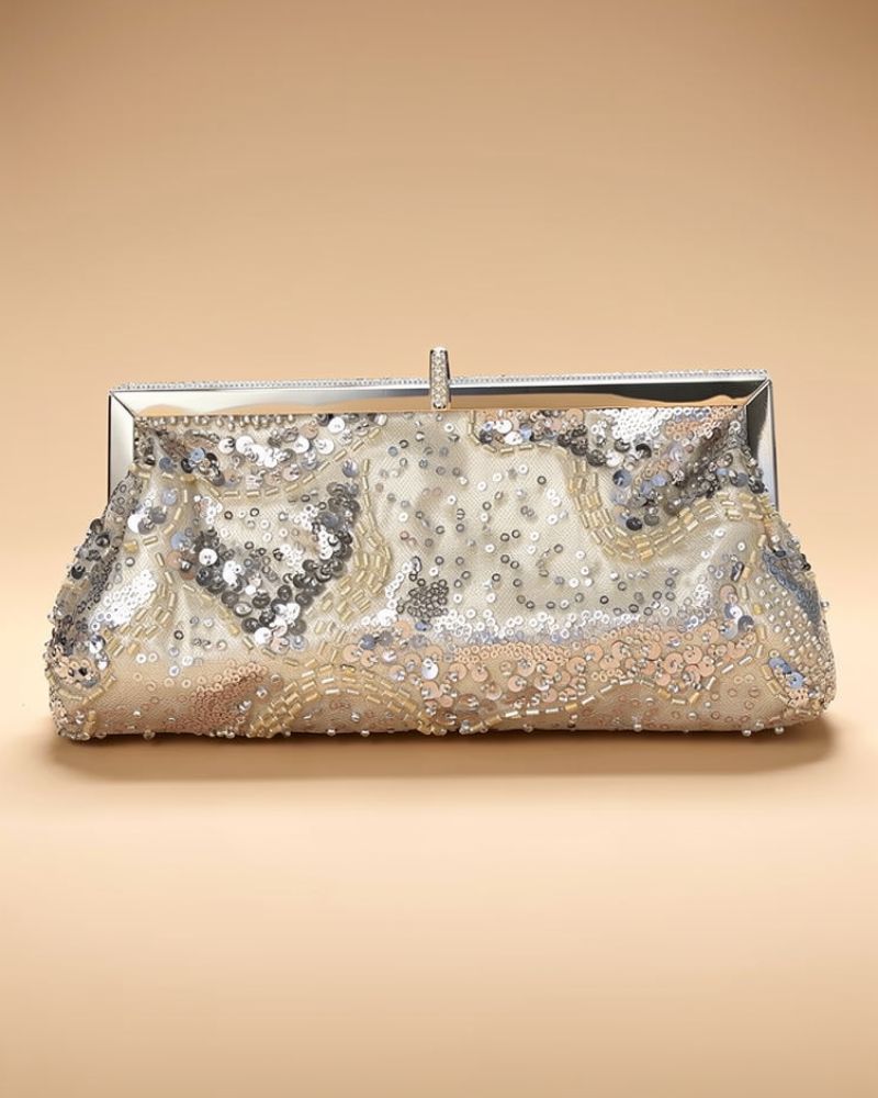 Chloe Clutch - Silver - L250103
