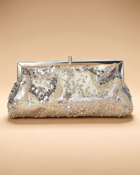 Chloe Clutch - Silver - L250103
