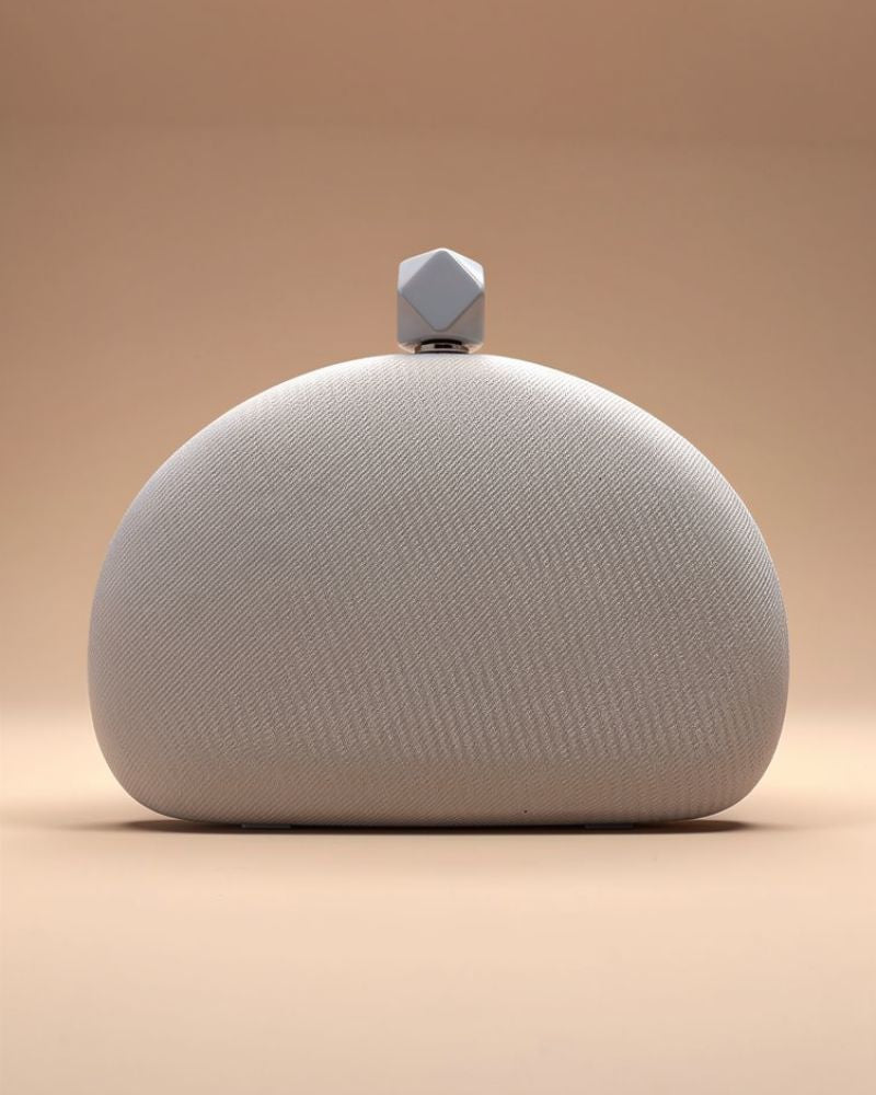 Lena Clutch Bag in Light Grey