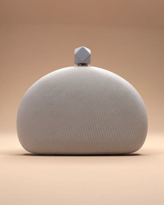 Lena Clutch Bag in Light Grey