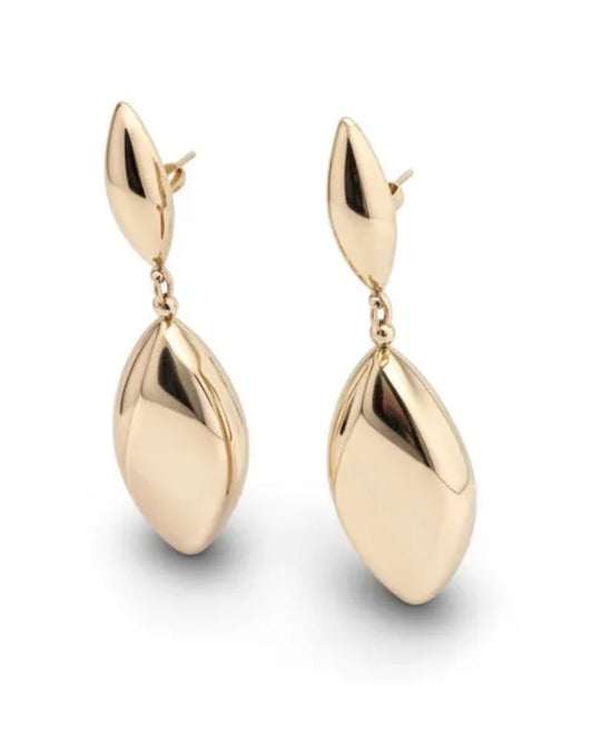 Sandra Double Teardrop Statement Earrings