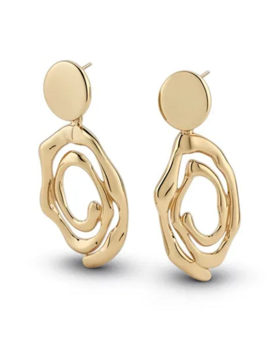 Lydia Swirl Statement Earrings
