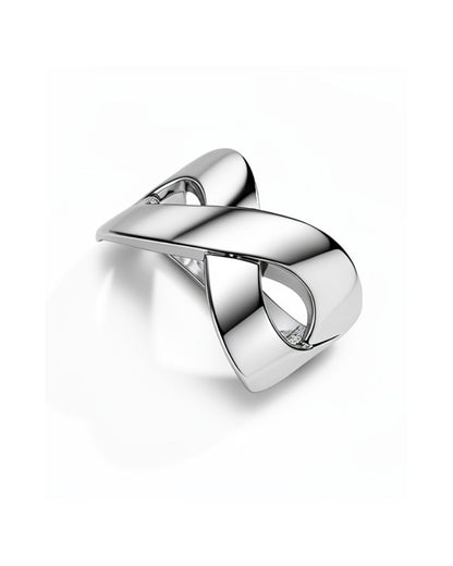 Maya Scarf Ring in Silver