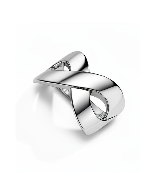 Maya Scarf Ring in Silver