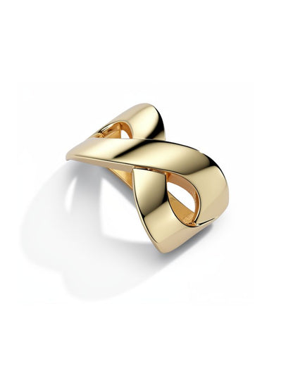 Maya Scarf Ring in Gold