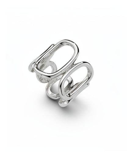 Zoe Scarf Ring in Silver