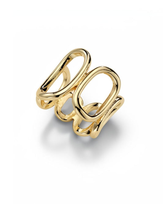 Zoe Scarf Ring in Gold