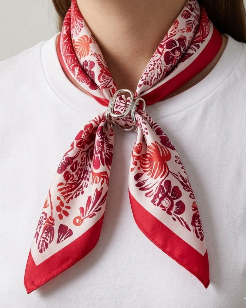 Zoe Scarf Ring in Silver