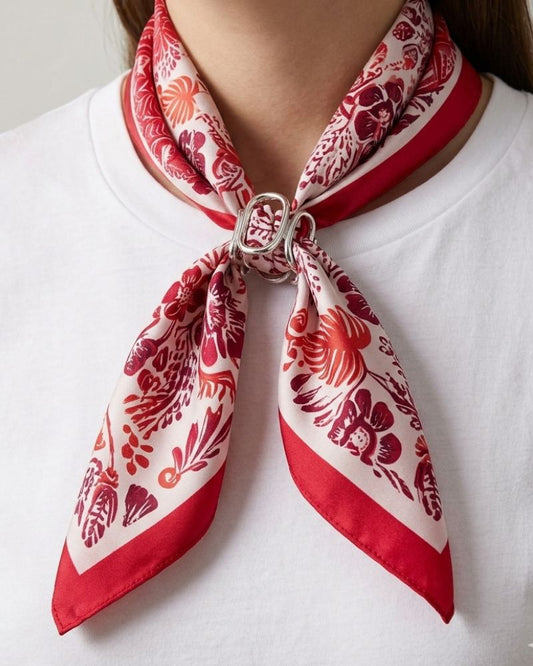 Zoe Scarf Ring in Silver