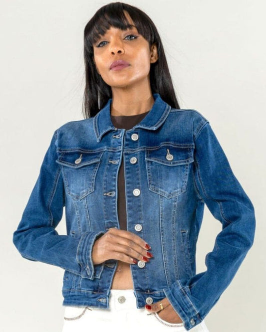 Caite Stretch Denim Jacket