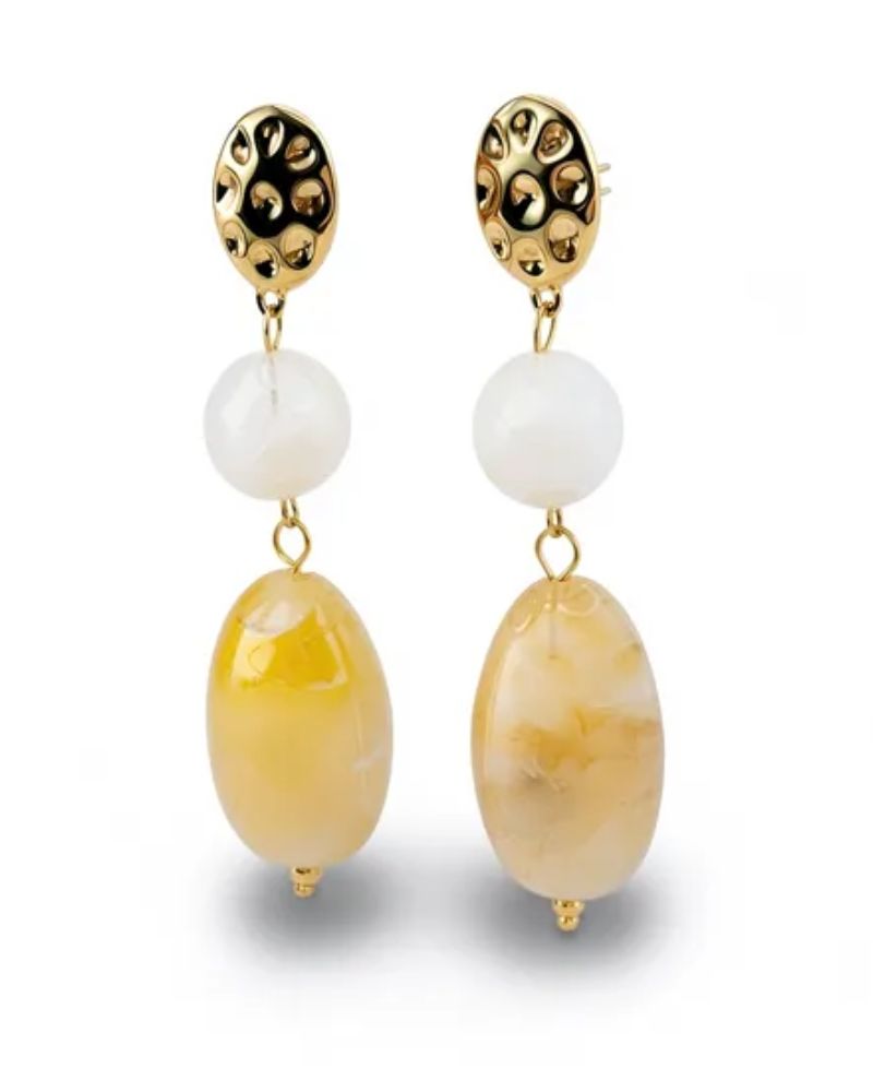 Jasmine Reisin Stone Statement Earrings