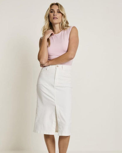 Para Mi July Skirt White