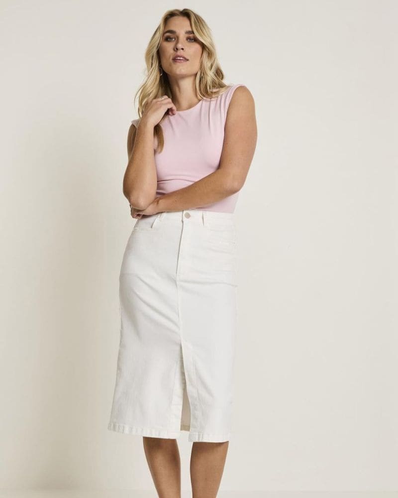 Para Mi July Skirt White