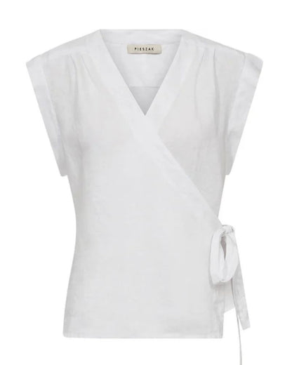Pieszak Lina Linen Wrap Blouse