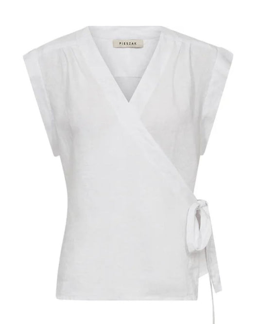 Pieszak Lina Linen Wrap Blouse