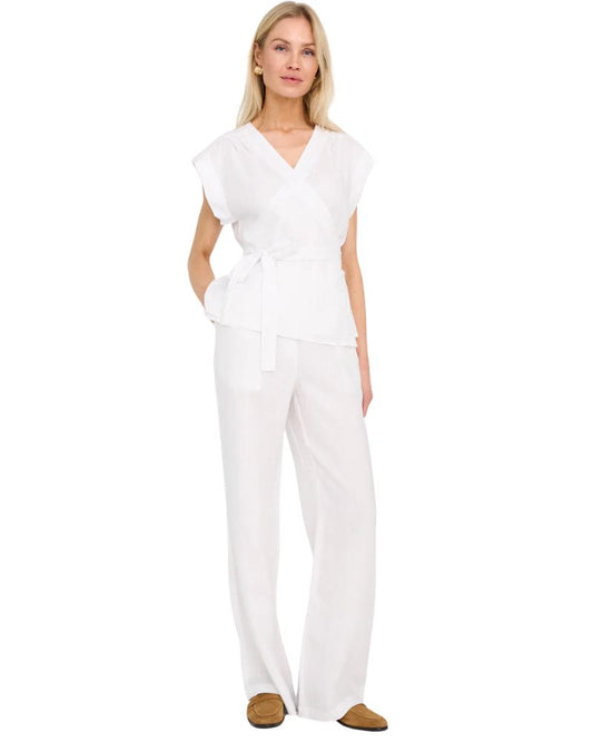 Pieszak Lina Linen Wrap Blouse